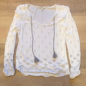 Lucky Brand Flowy White Top